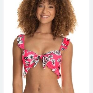 Maaji Floral multi wear bandeau bikini top NWT